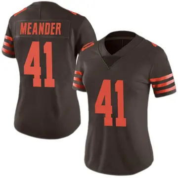 Nike Montrel Meander Women's Limited Cleveland Browns Brown Color Rush Jersey