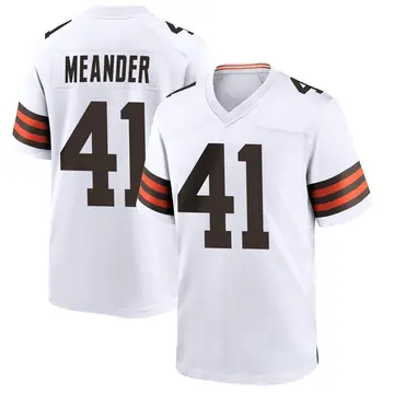 Nike Montrel Meander Youth Game Cleveland Browns White Jersey