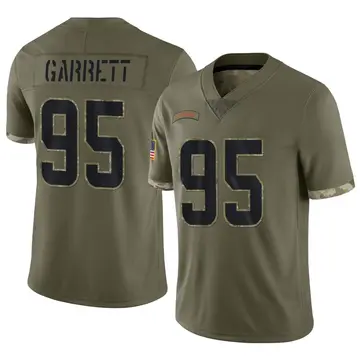 Nike Myles Garrett Men's Limited Cleveland Browns Olive 2022 Salute To Service Jersey