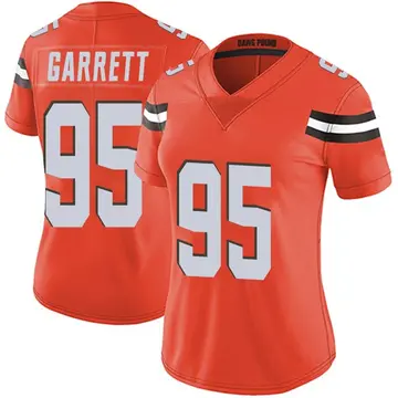 Nike Myles Garrett Women's Limited Cleveland Browns Orange Alternate Vapor Untouchable Jersey