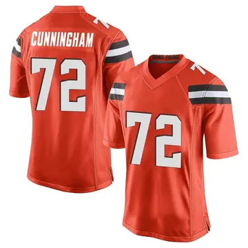 Nike Myron Cunningham Men's Game Cleveland Browns Orange Alternate Jersey