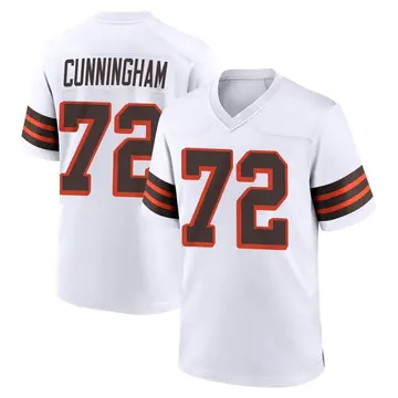 Nike Myron Cunningham Men's Game Cleveland Browns White 1946 Collection Alternate Jersey