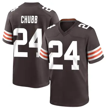 Nike Nick Chubb Men's Game Cleveland Browns Brown Team Color Jersey