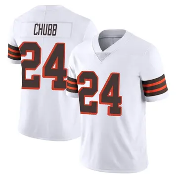 Nike Nick Chubb Men's Limited Cleveland Browns White Vapor 1946 Collection Alternate Jersey