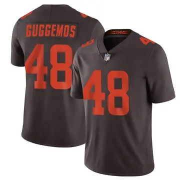 Nike Nick Guggemos Men's Limited Cleveland Browns Brown Vapor Alternate Jersey