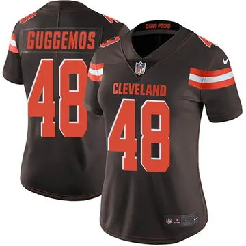 Nike Nick Guggemos Women's Limited Cleveland Browns Brown Team Color Vapor Untouchable Jersey