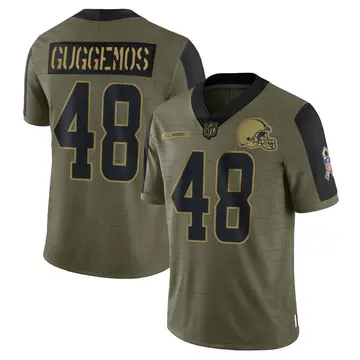 Nike Nick Guggemos Youth Limited Cleveland Browns Olive 2021 Salute To Service Jersey