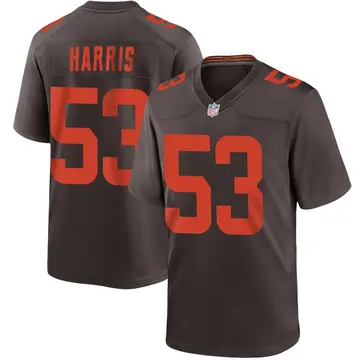 Nike Nick Harris Men's Game Cleveland Browns Brown Alternate Jersey