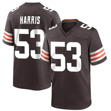 Nike Nick Harris Men's Game Cleveland Browns Brown Team Color Jersey