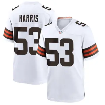 Nike Nick Harris Men's Game Cleveland Browns White Jersey