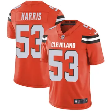 Nike Nick Harris Men's Limited Cleveland Browns Orange Alternate Vapor Untouchable Jersey