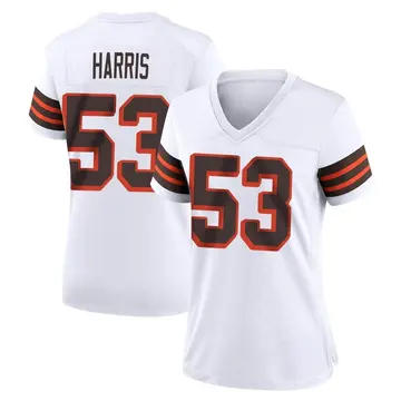 Nike Nick Harris Women's Game Cleveland Browns White 1946 Collection Alternate Jersey