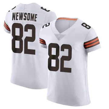 Nike Ozzie Newsome Men's Elite Cleveland Browns White Vapor Jersey