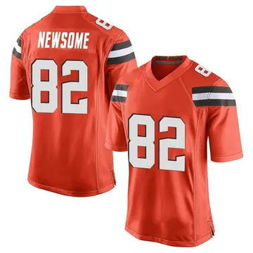 Nike Ozzie Newsome Men's Game Cleveland Browns Orange Alternate Jersey