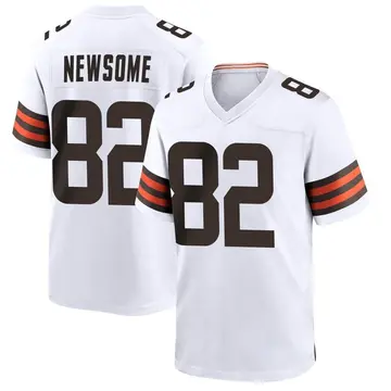 Nike Ozzie Newsome Men's Game Cleveland Browns White Jersey