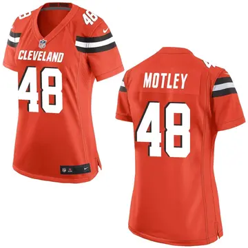 Nike Parnell Motley Women's Game Cleveland Browns Orange Alternate Jersey