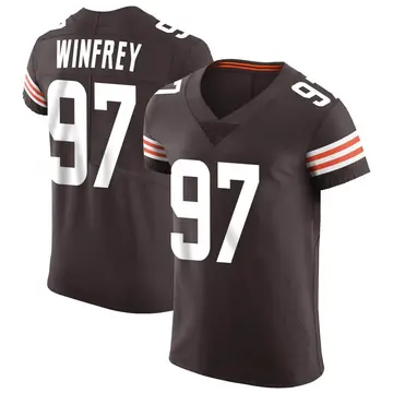 Nike Perrion Winfrey Men's Elite Cleveland Browns Brown Vapor Jersey