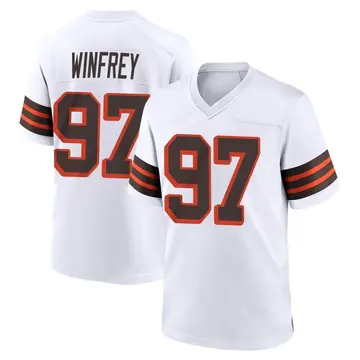 Nike Perrion Winfrey Men's Game Cleveland Browns White 1946 Collection Alternate Jersey