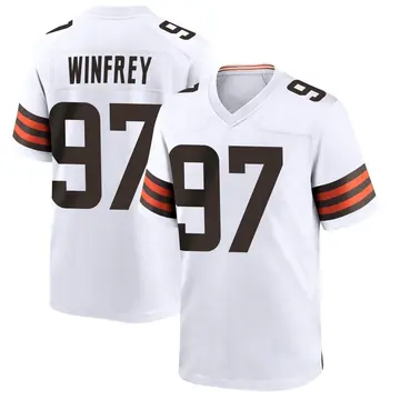 Nike Perrion Winfrey Men's Game Cleveland Browns White Jersey