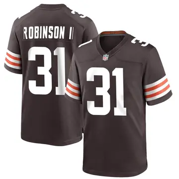Nike Reggie Robinson II Men's Game Cleveland Browns Brown Team Color Jersey