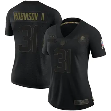 Nike Reggie Robinson II Women's Limited Cleveland Browns Black 2020 Salute To Service Jersey