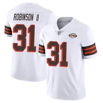 Nike Reggie Robinson II Youth Limited Cleveland Browns White Vapor 1946 Collection Alternate Jersey