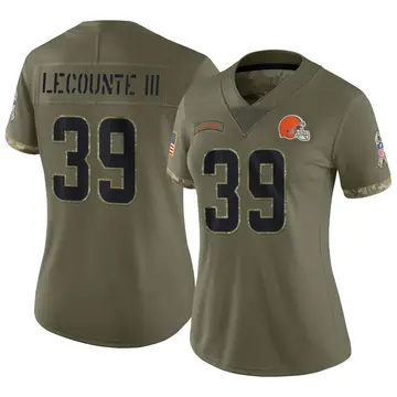 Nike Richard LeCounte III Women's Limited Cleveland Browns Olive 2022 Salute To Service Jersey