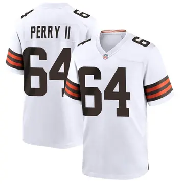 Nike Roderick Perry II Men's Game Cleveland Browns White Jersey