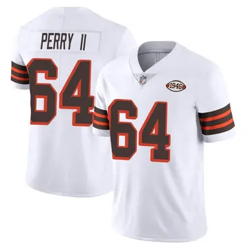 Nike Roderick Perry II Men's Limited Cleveland Browns White Vapor 1946 Collection Alternate Jersey