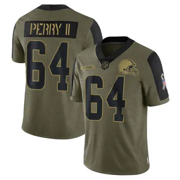 Nike Roderick Perry II Youth Limited Cleveland Browns Olive 2021 Salute To Service Jersey