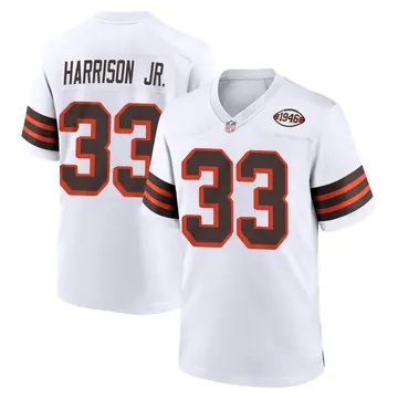 Nike Ronnie Harrison Jr. Men's Game Cleveland Browns White 1946 Collection Alternate Jersey