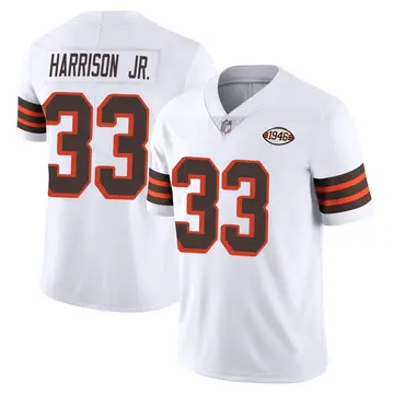 Nike Ronnie Harrison Jr. Men's Limited Cleveland Browns White Vapor 1946 Collection Alternate Jersey