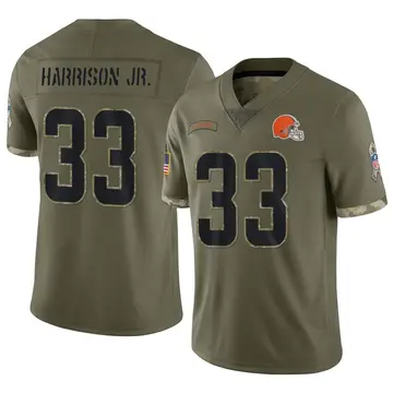 Nike Ronnie Harrison Jr. Youth Limited Cleveland Browns Olive 2022 Salute To Service Jersey
