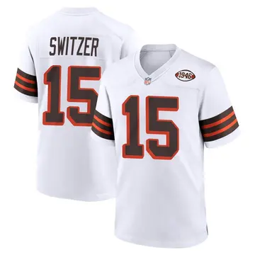 Nike Ryan Switzer Youth Game Cleveland Browns White 1946 Collection Alternate Jersey