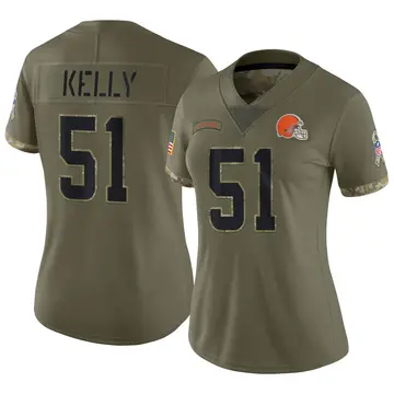 Nike Silas Kelly Women's Limited Cleveland Browns Olive 2022 Salute To Service Jersey