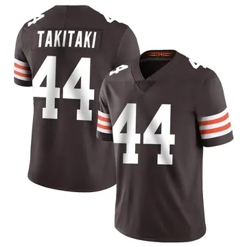 Nike Sione Takitaki Men's Limited Cleveland Browns Brown Team Color Vapor Untouchable Jersey