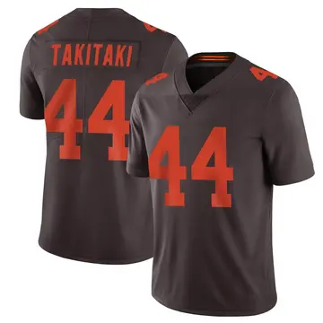 Nike Sione Takitaki Men's Limited Cleveland Browns Brown Vapor Alternate Jersey