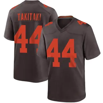 Nike Sione Takitaki Youth Game Cleveland Browns Brown Alternate Jersey