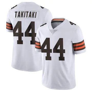 Nike Sione Takitaki Youth Limited Cleveland Browns White Vapor Untouchable Jersey