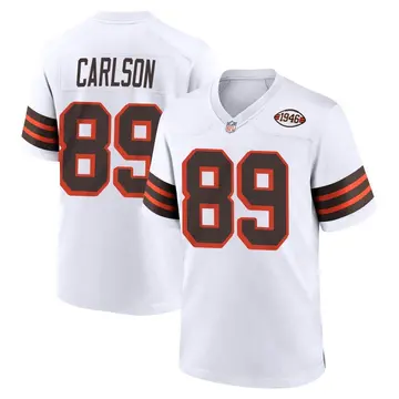 Nike Stephen Carlson Youth Game Cleveland Browns White 1946 Collection Alternate Jersey