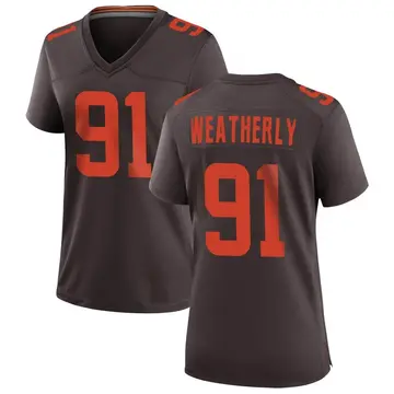 Nike Stephen Weatherly Women's Game Cleveland Browns Brown Alternate Jersey