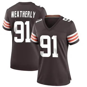 Nike Stephen Weatherly Women's Game Cleveland Browns Brown Team Color Jersey