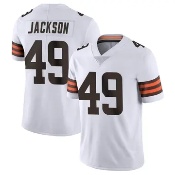 Nike Storey Jackson Men's Limited Cleveland Browns White Vapor Untouchable Jersey