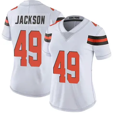 Nike Storey Jackson Women's Limited Cleveland Browns White Vapor Untouchable Jersey
