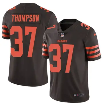 Nike Tedric Thompson Men's Limited Cleveland Browns Brown Color Rush Jersey