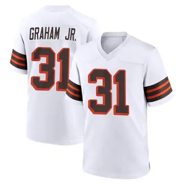 Nike Thomas Graham Jr. Youth Game Cleveland Browns White 1946 Collection Alternate Jersey