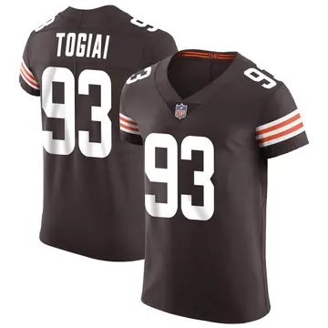 Nike Tommy Togiai Men's Elite Cleveland Browns Brown Vapor Jersey