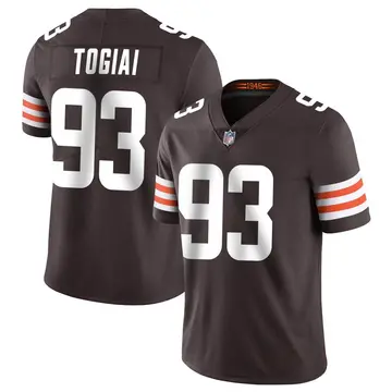 Nike Tommy Togiai Men's Limited Cleveland Browns Brown Team Color Vapor Untouchable Jersey