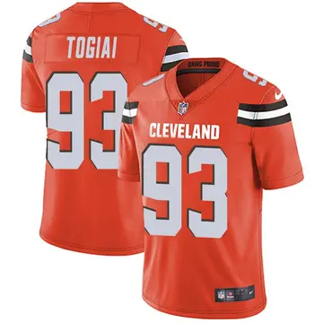 Nike Tommy Togiai Men's Limited Cleveland Browns Orange Alternate Vapor Untouchable Jersey