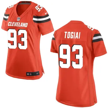 Nike Tommy Togiai Women's Game Cleveland Browns Orange Alternate Jersey